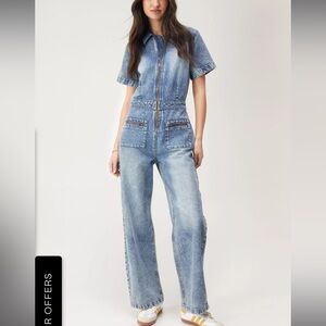 NWT Nasty Gal Denim Jumpsuit